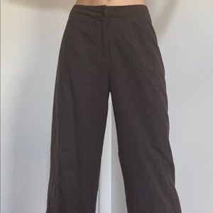 high waisted lilith brown plaid trousers